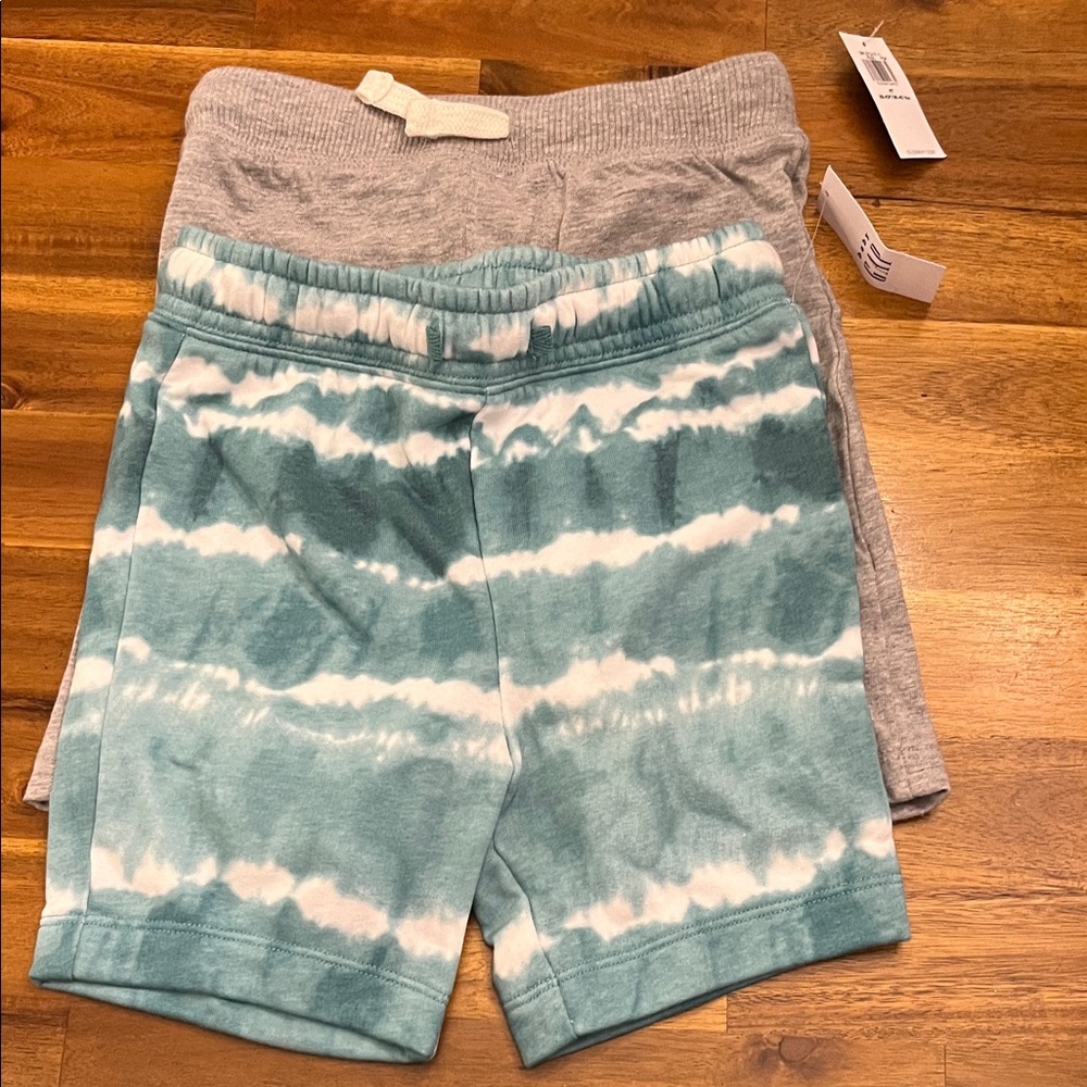 GAP Teal and Gray Kids Tie-Dye Shorts